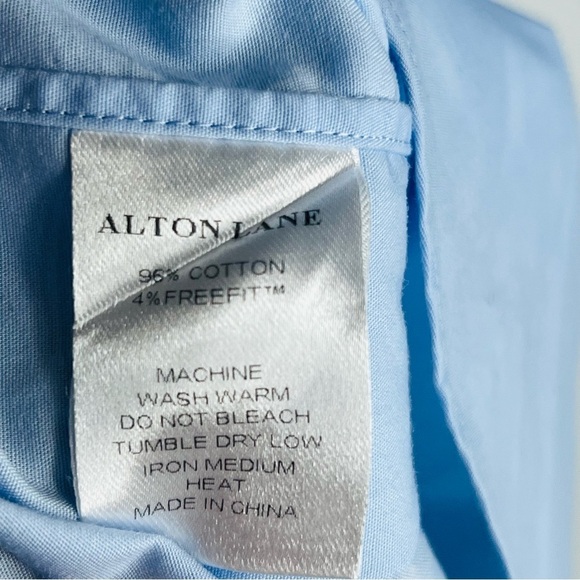 Alton Lane Blue Madison Twill Non-Iron Dress Shirt L - Picture 5 of 7